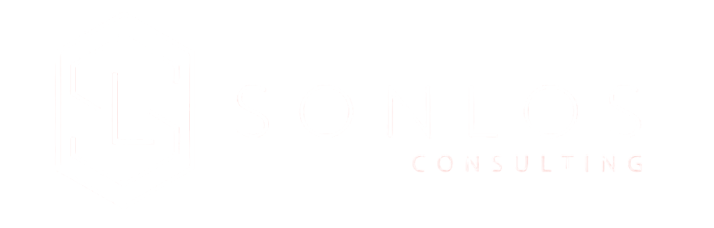 Transparent white sonlos logo